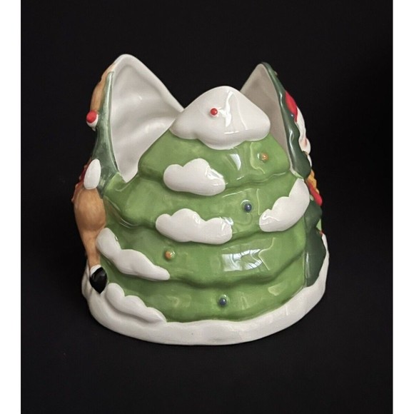 LENOX Rudolph The Red Nosed Reindeer Ceramic Porcelain Votive Candle Holder - Picture 3 of 11